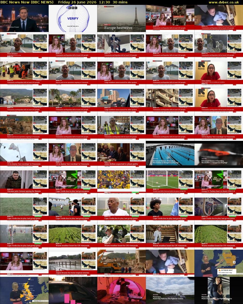 BBC News Now (BBC NEWS) Friday 26 June 2026 12:30 - 13:00