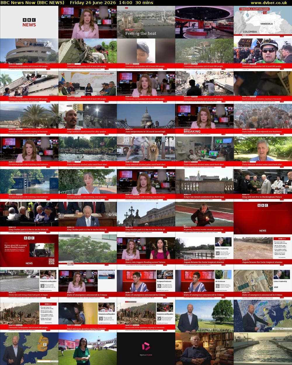 BBC News Now (BBC NEWS) Friday 26 June 2026 14:00 - 14:30
