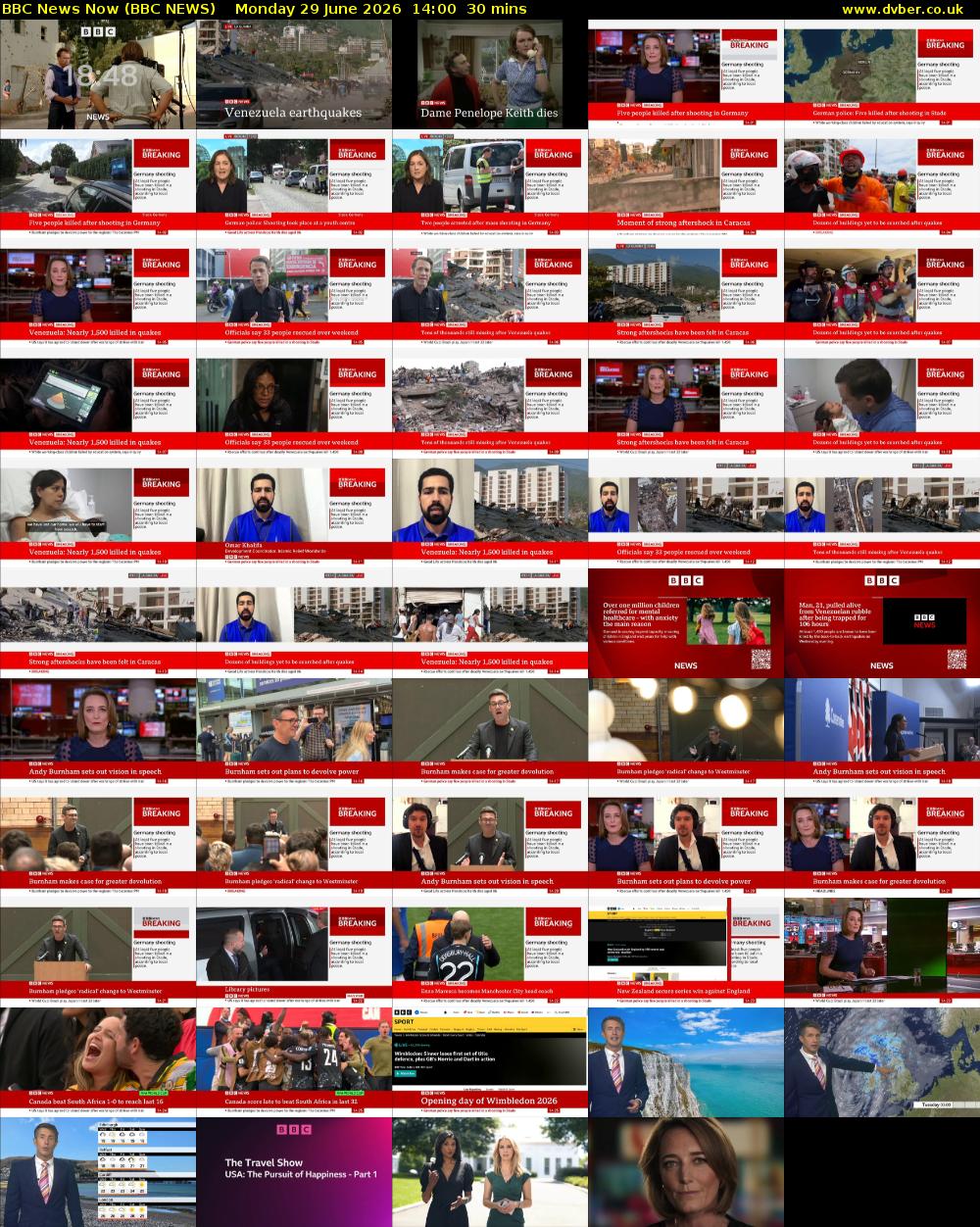 BBC News Now (BBC NEWS) Monday 29 June 2026 14:00 - 14:30