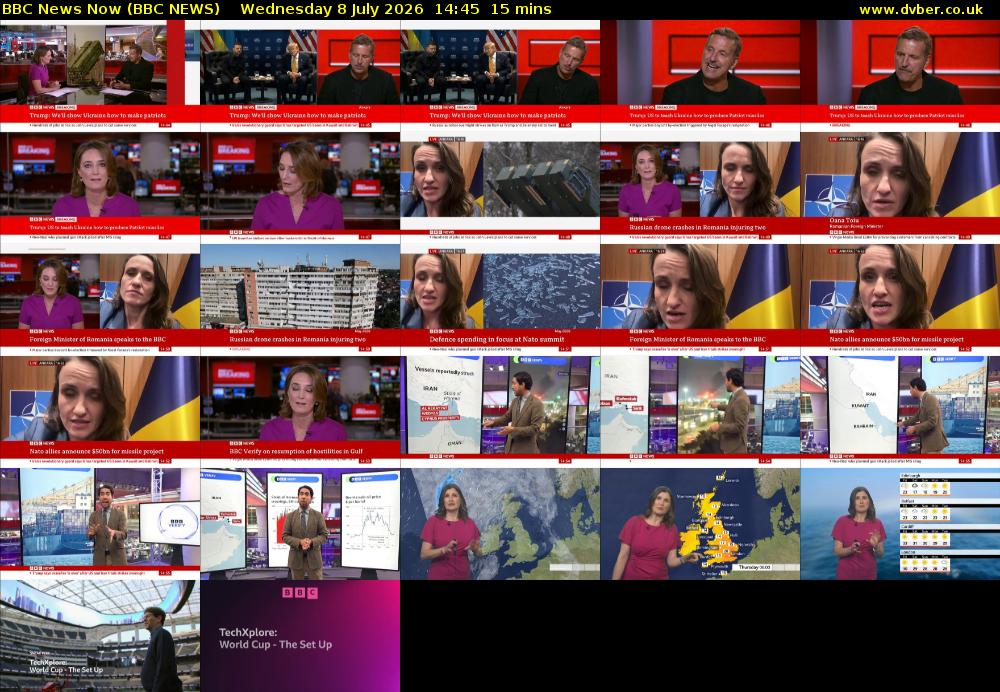 BBC News Now (BBC NEWS) Wednesday 8 July 2026 14:45 - 15:00