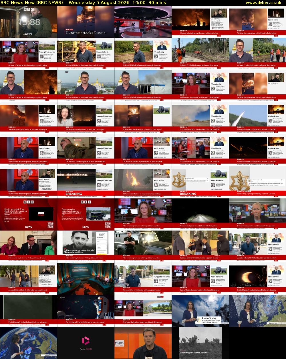 BBC News Now (BBC NEWS) Wednesday 5 August 2026 14:00 - 14:30