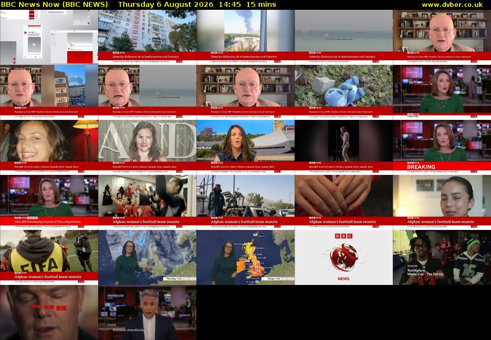 BBC News Now (BBC NEWS) Thursday 6 August 2026 14:45 - 15:00