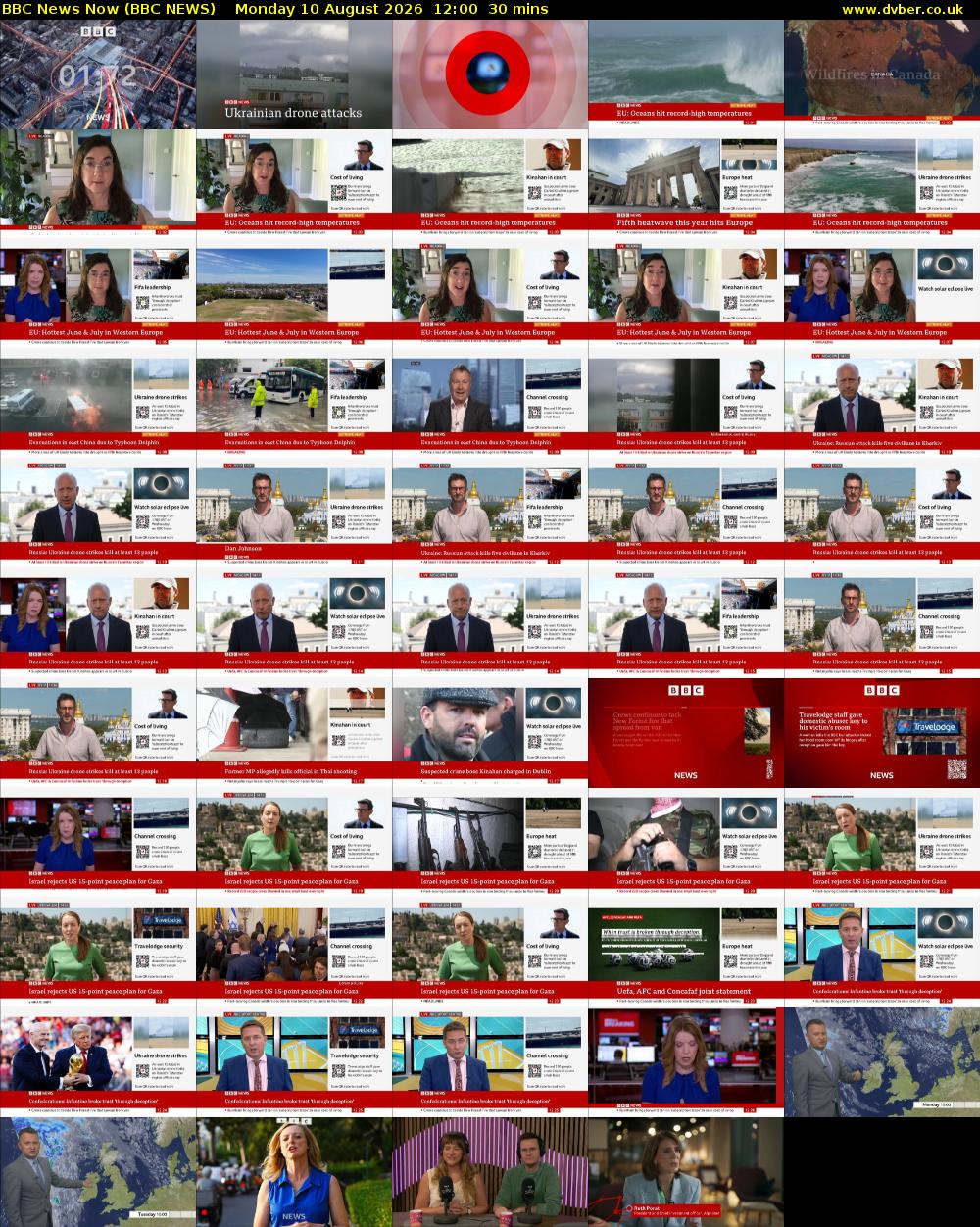 BBC News Now (BBC NEWS) Monday 10 August 2026 12:00 - 12:30