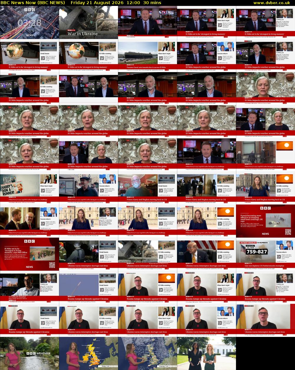 BBC News Now (BBC NEWS) Friday 21 August 2026 12:00 - 12:30