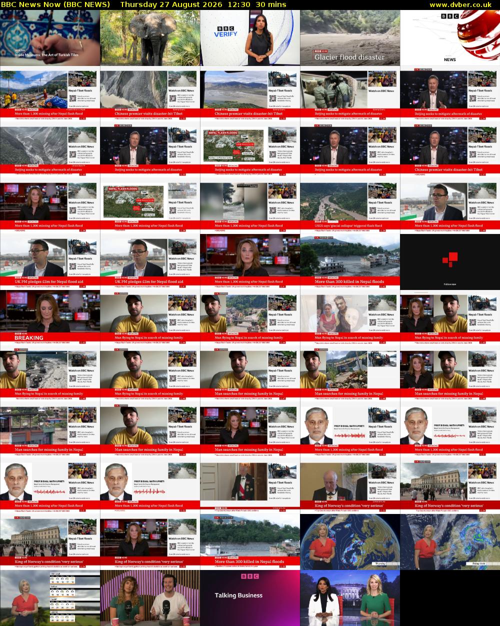 BBC News Now (BBC NEWS) Thursday 27 August 2026 12:30 - 13:00