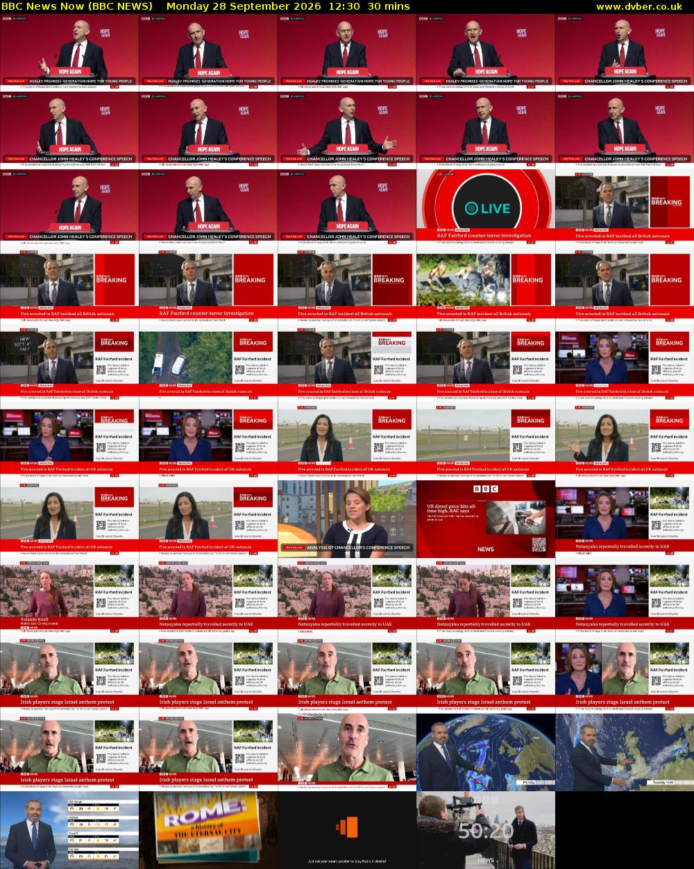 BBC News Now (BBC NEWS) Monday 28 September 2026 12:30 - 13:00