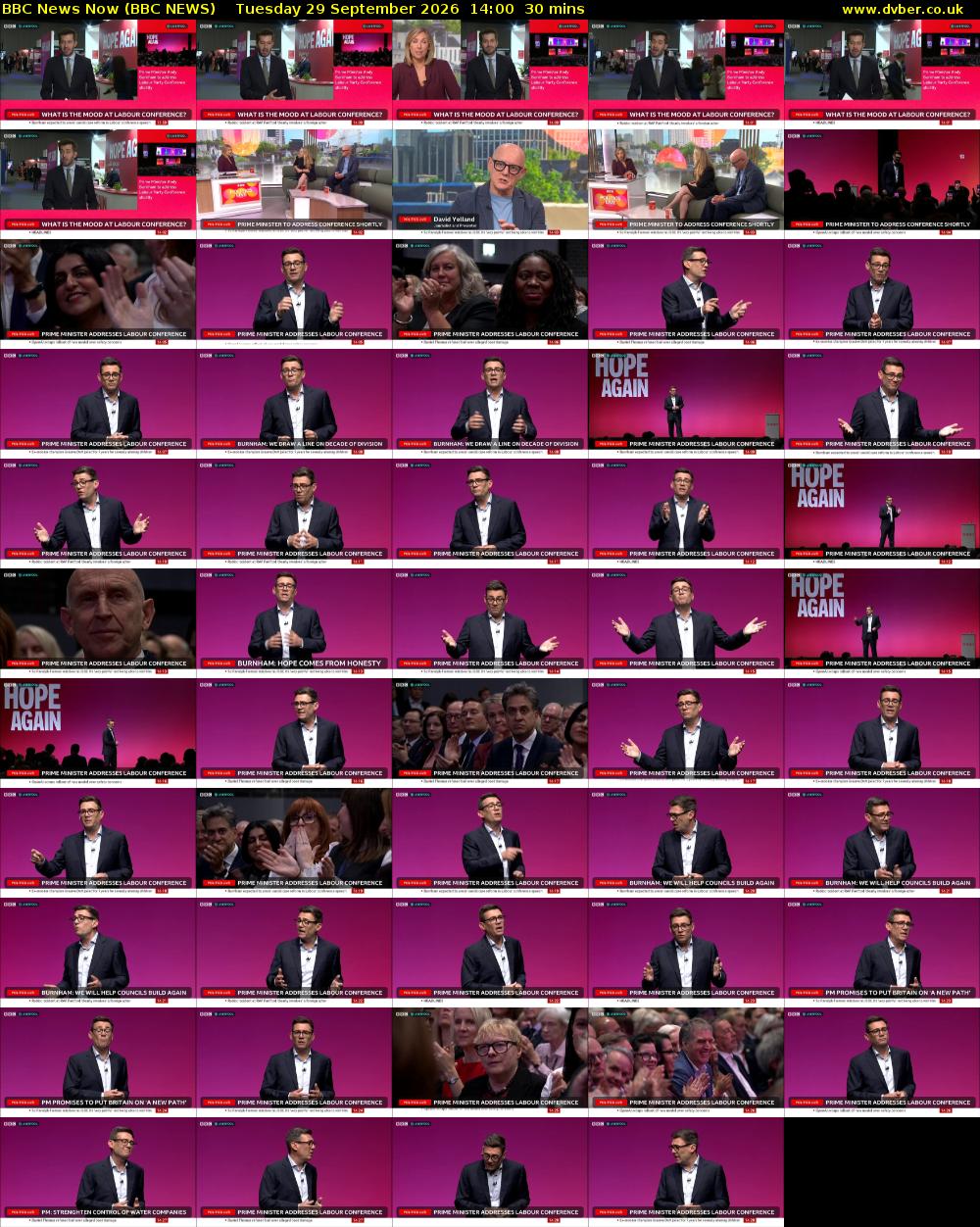 BBC News Now (BBC NEWS) Tuesday 29 September 2026 14:00 - 14:30