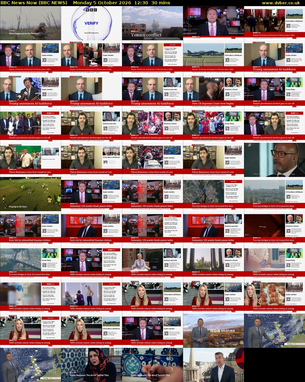 BBC News Now (BBC NEWS) Monday 5 October 2026 12:30 - 13:00