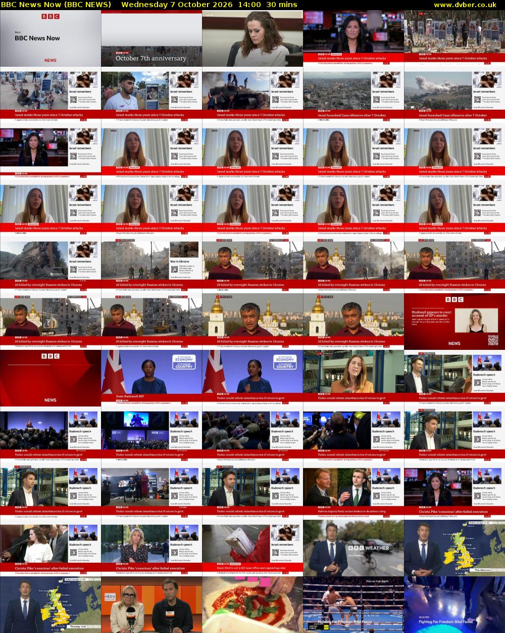 BBC News Now (BBC NEWS) Wednesday 7 October 2026 14:00 - 14:30