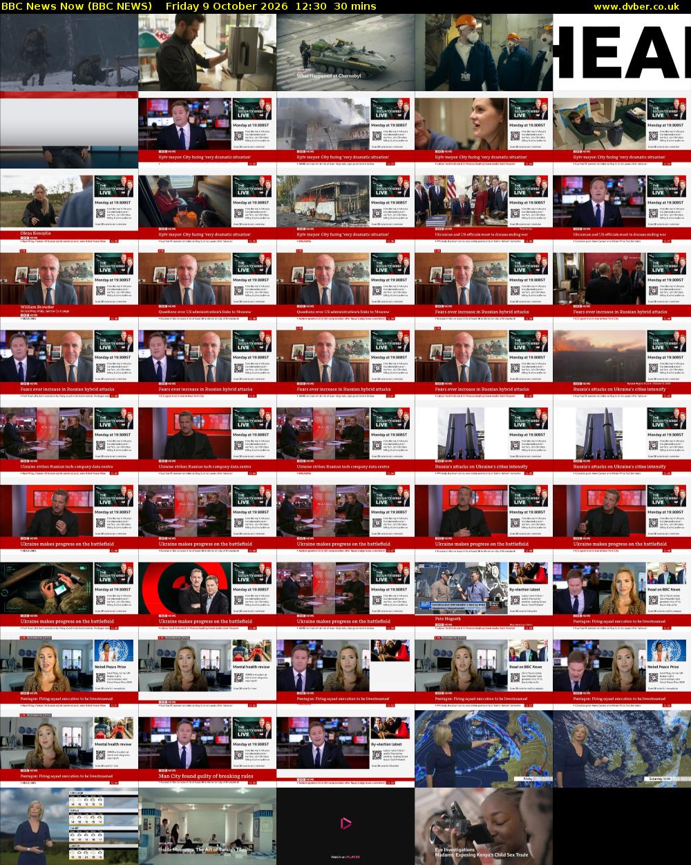 BBC News Now (BBC NEWS) Friday 9 October 2026 12:30 - 13:00