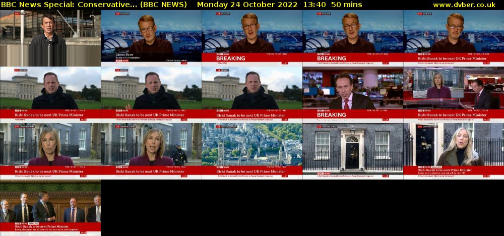 BBC News Special: Conservative... (BBC NEWS) Monday 24 October 2022 13:40 - 14:30