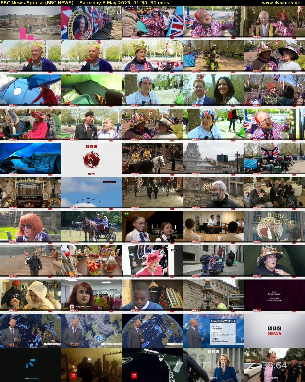 BBC News Special (BBC NEWS) Saturday 6 May 2023 01:30 - 02:00