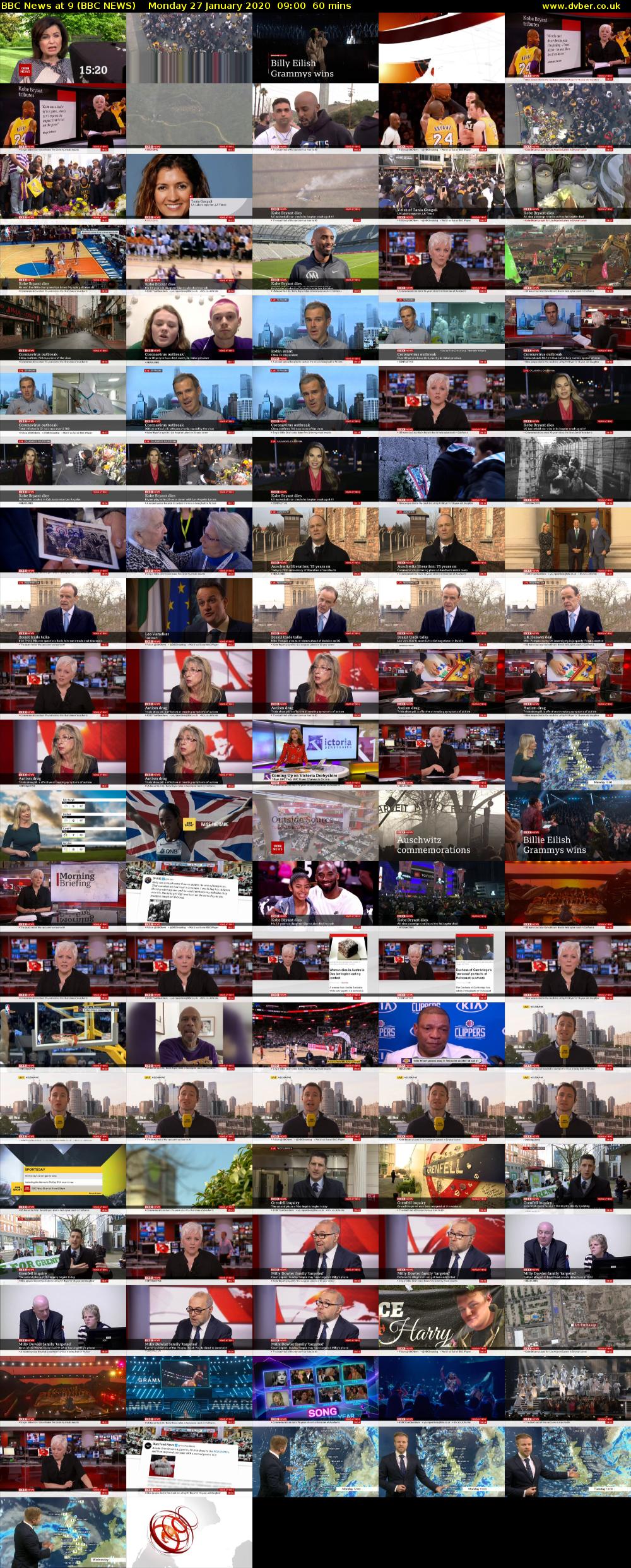 BBC News at 9 (BBC NEWS) Monday 27 January 2020 09:00 - 10:00