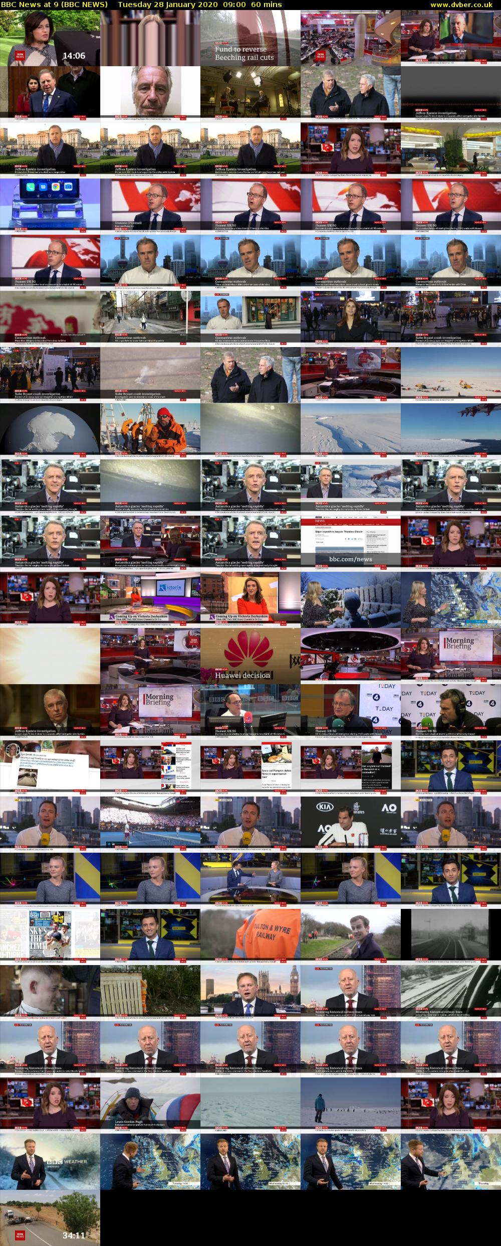 BBC News at 9 (BBC NEWS) Tuesday 28 January 2020 09:00 - 10:00