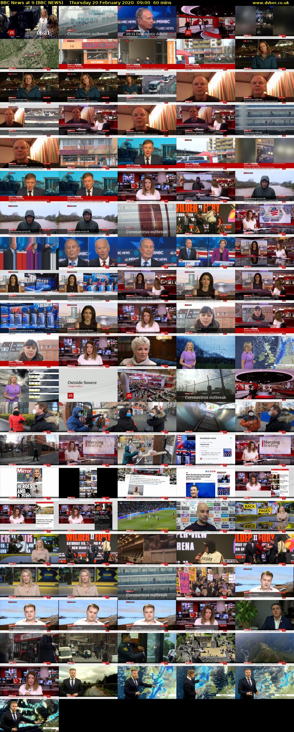 BBC News at 9 (BBC NEWS) Thursday 20 February 2020 09:00 - 10:00