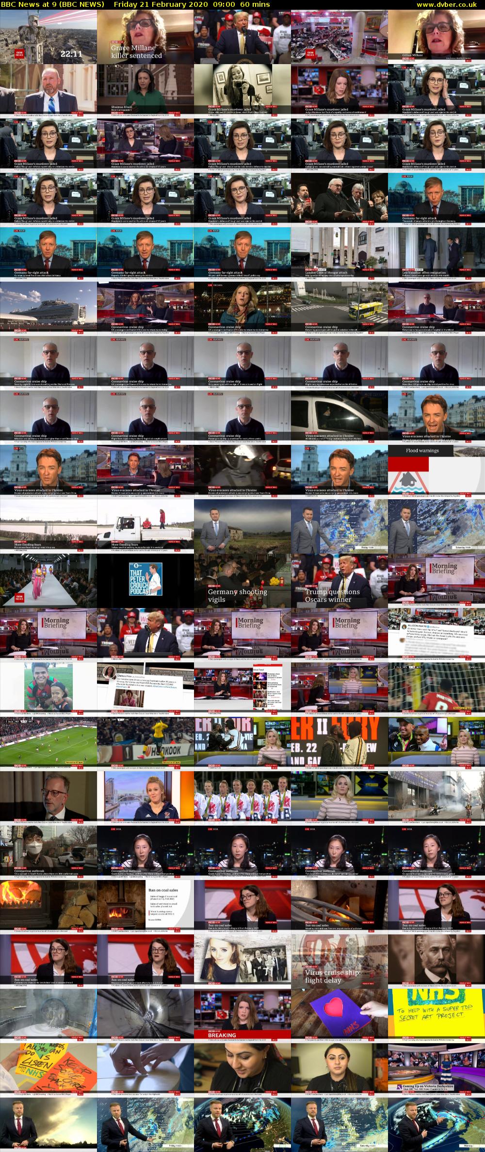 BBC News at 9 (BBC NEWS) Friday 21 February 2020 09:00 - 10:00
