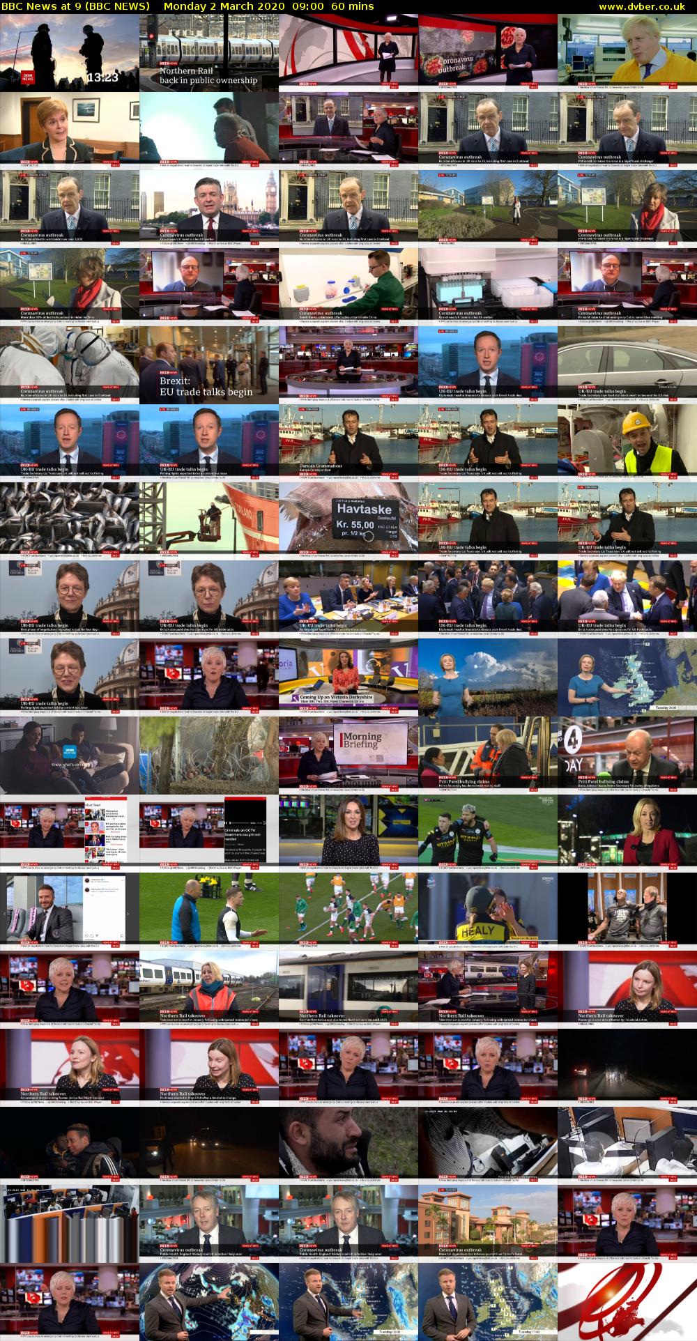 BBC News at 9 (BBC NEWS) Monday 2 March 2020 09:00 - 10:00