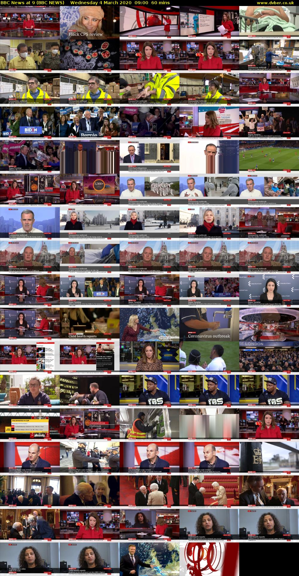 BBC News at 9 (BBC NEWS) Wednesday 4 March 2020 09:00 - 10:00