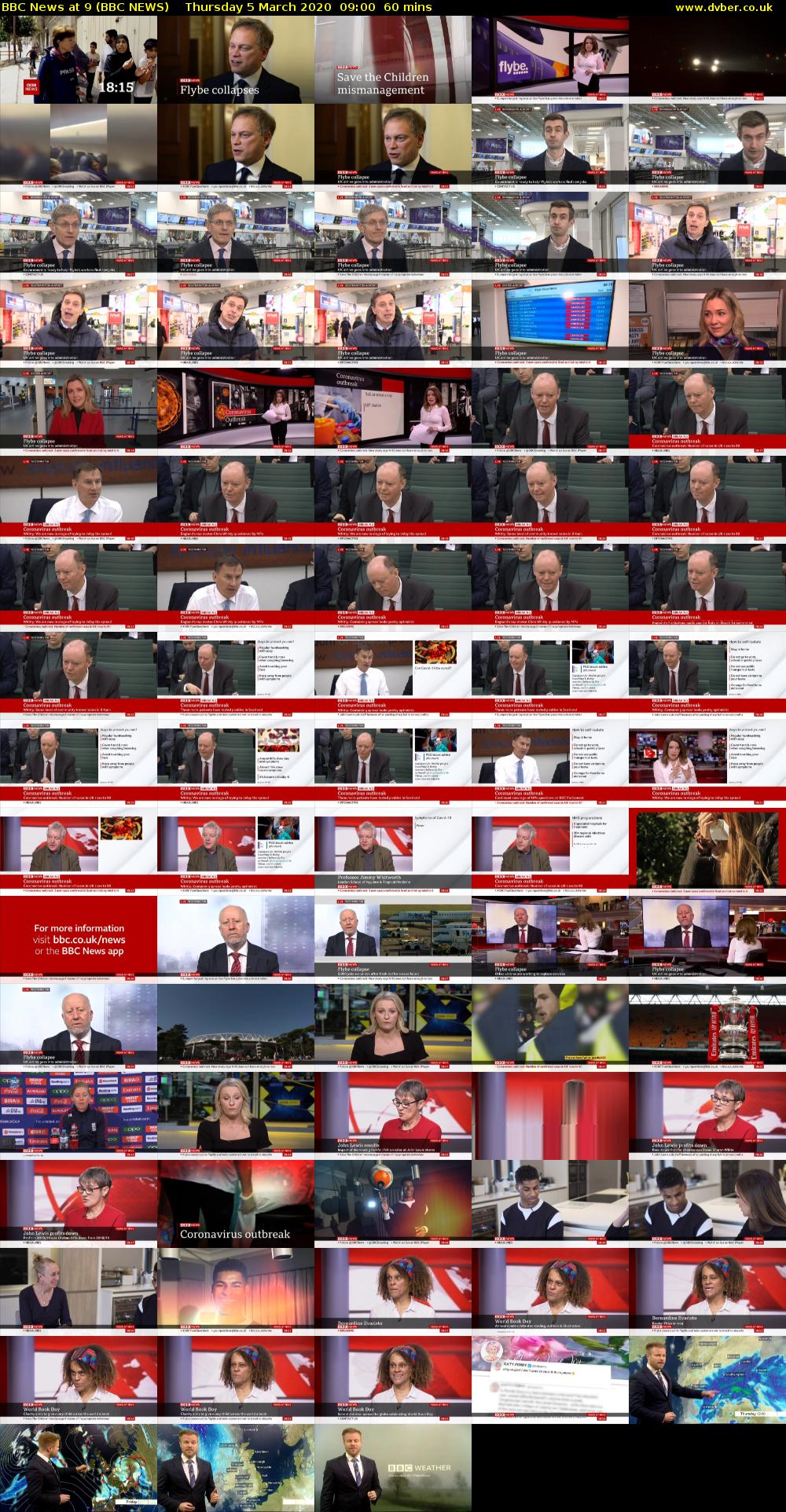 BBC News at 9 (BBC NEWS) Thursday 5 March 2020 09:00 - 10:00