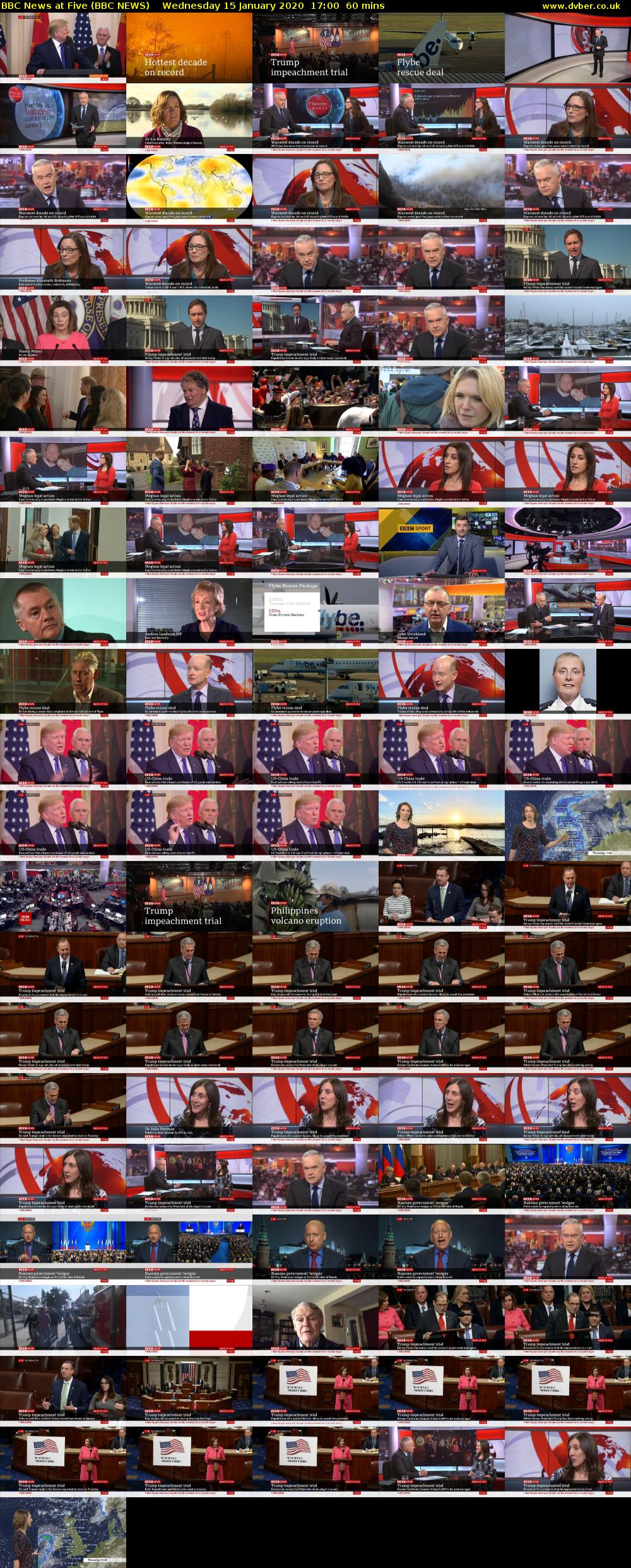 BBC News at Five (BBC NEWS) Wednesday 15 January 2020 17:00 - 18:00