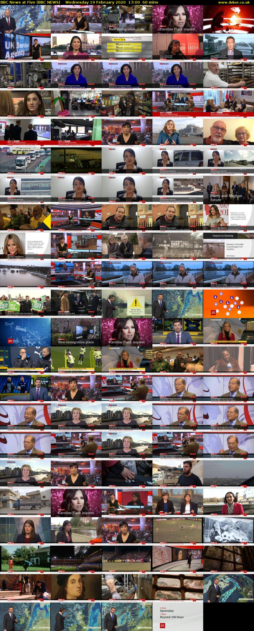 BBC News at Five (BBC NEWS) Wednesday 19 February 2020 17:00 - 18:00