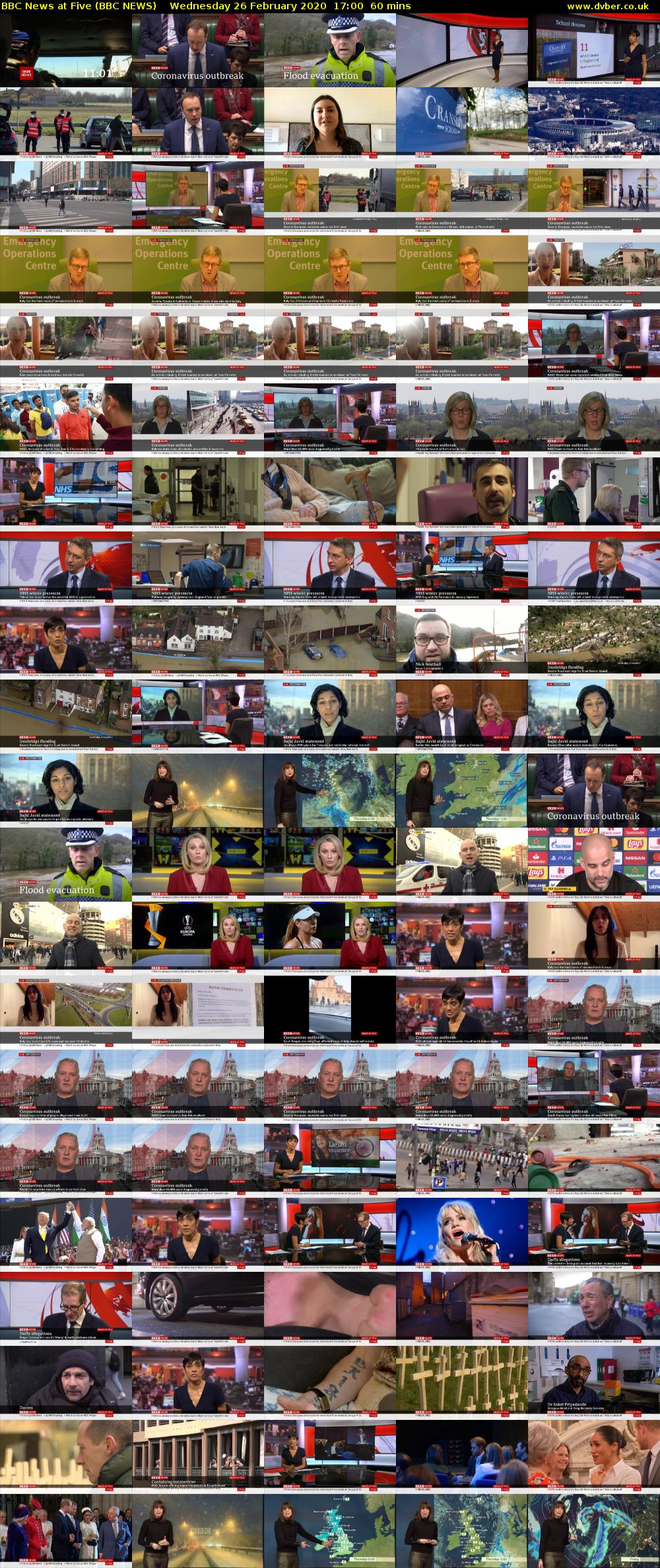 BBC News at Five (BBC NEWS) Wednesday 26 February 2020 17:00 - 18:00