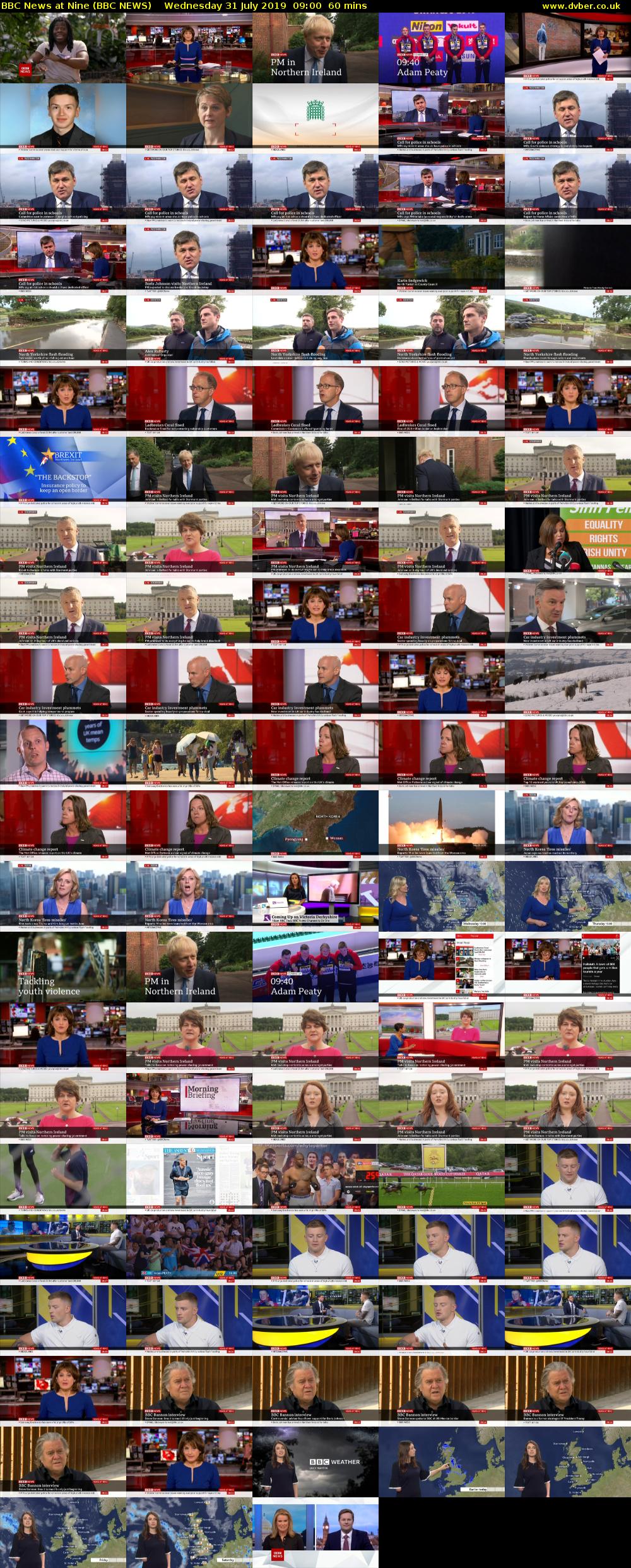 BBC News at Nine (BBC NEWS) Wednesday 31 July 2019 09:00 - 10:00