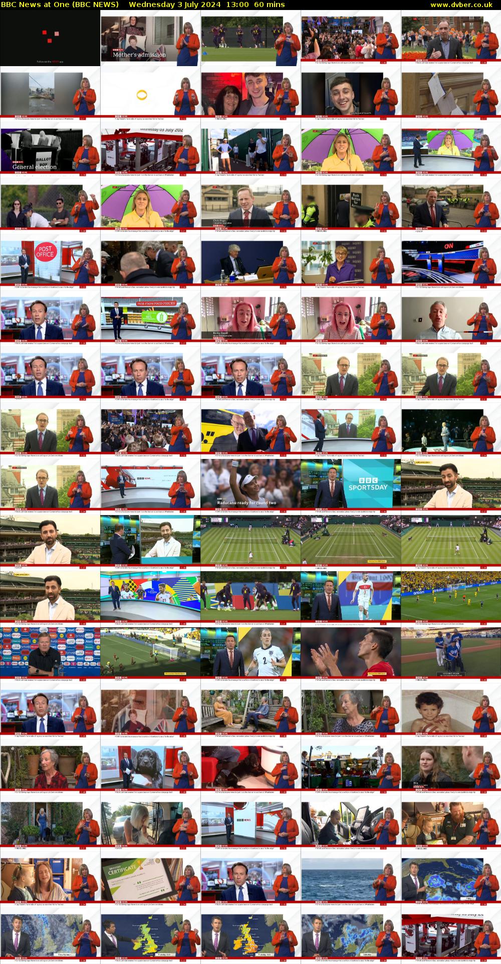 BBC News at One (BBC NEWS) Wednesday 3 July 2024 13:00 - 14:00