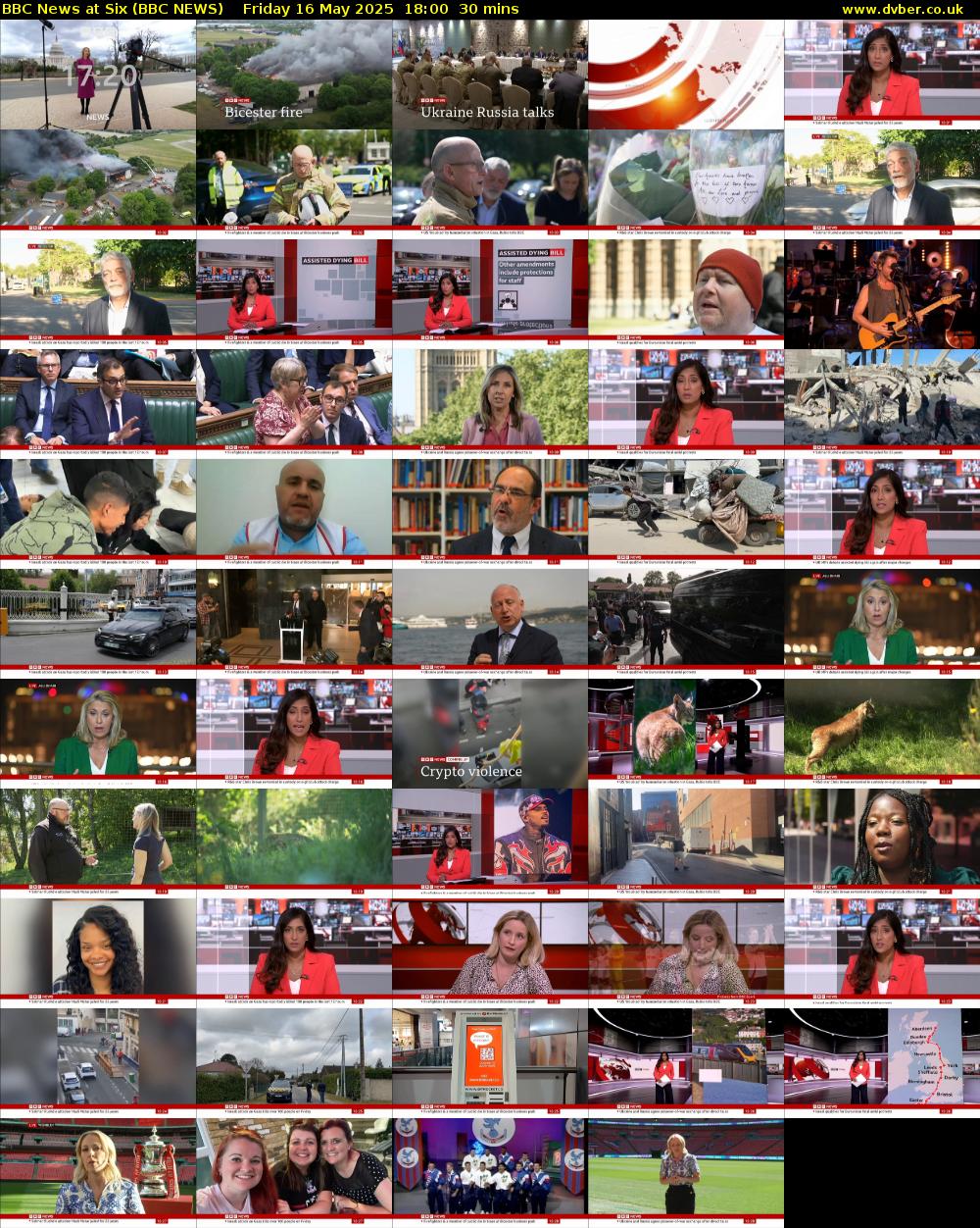 BBC News at Six (BBC NEWS) Friday 16 May 2025 18:00 - 18:30