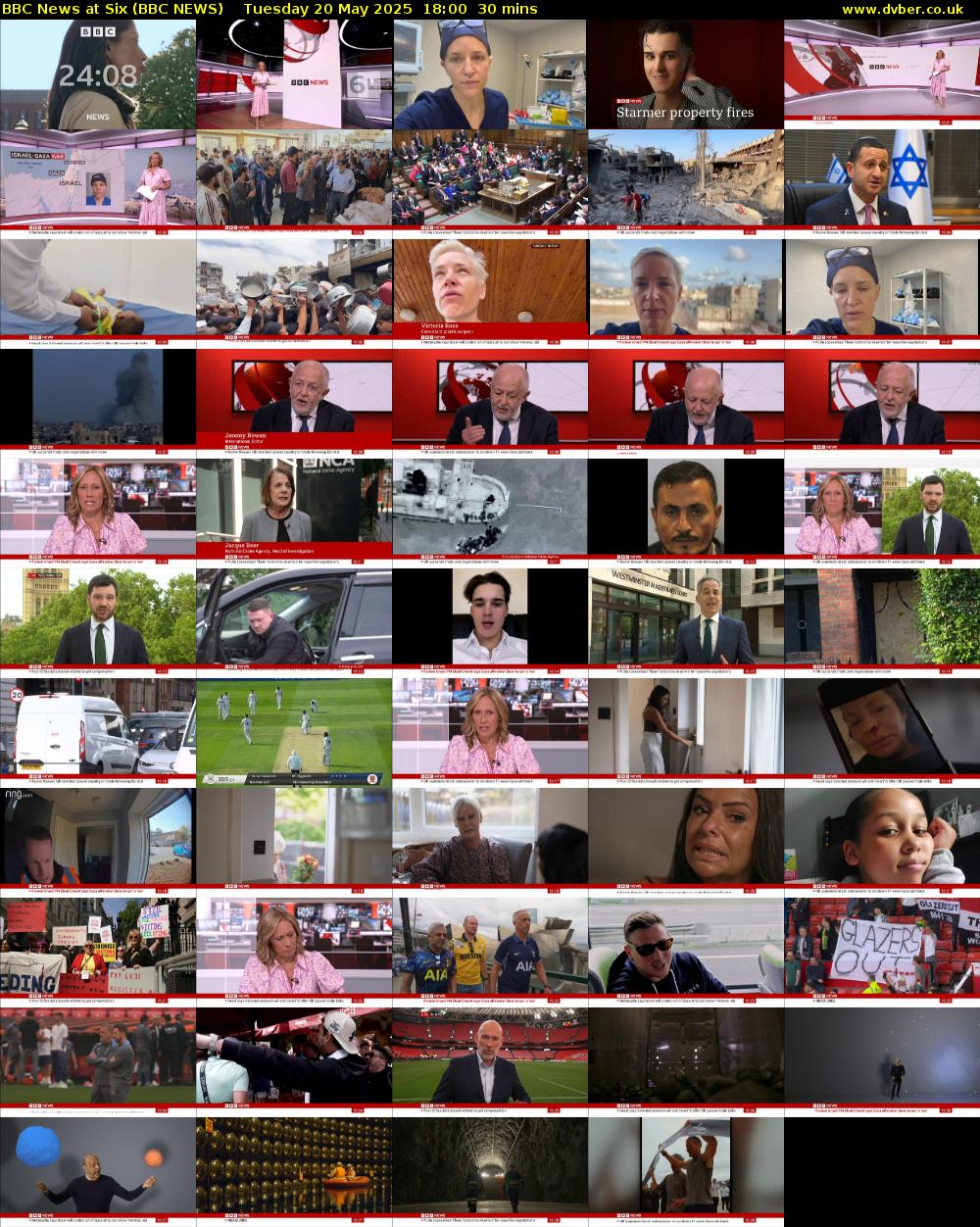 BBC News at Six (BBC NEWS) Tuesday 20 May 2025 18:00 - 18:30