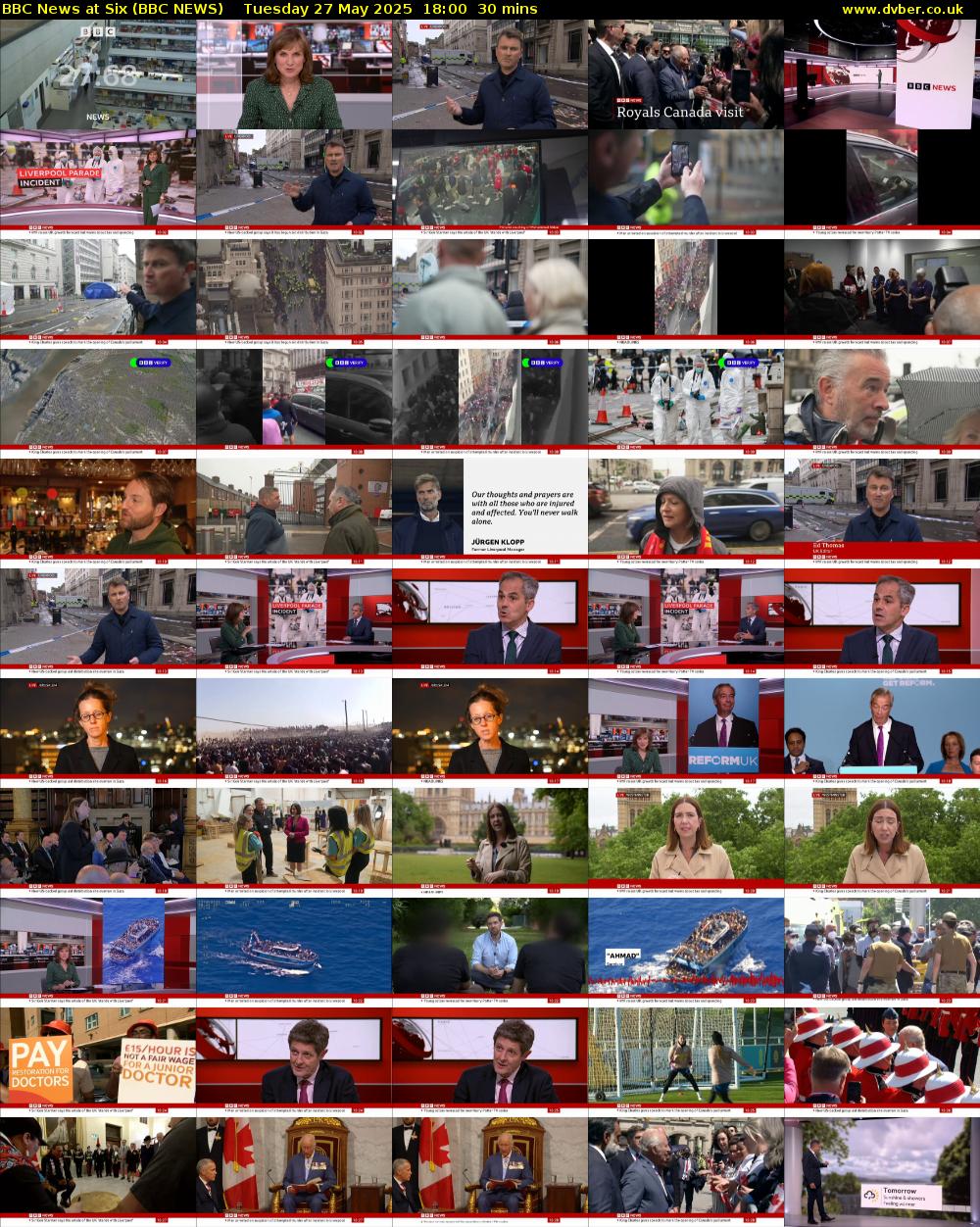 BBC News at Six (BBC NEWS) Tuesday 27 May 2025 18:00 - 18:30