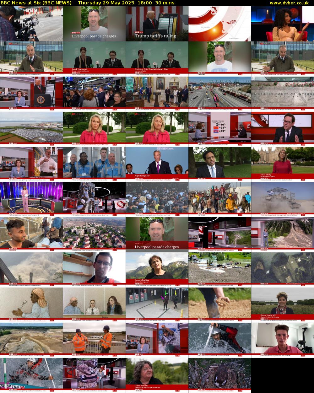 BBC News at Six (BBC NEWS) Thursday 29 May 2025 18:00 - 18:30