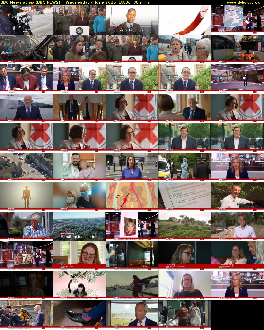 BBC News at Six (BBC NEWS) Wednesday 4 June 2025 18:00 - 18:30