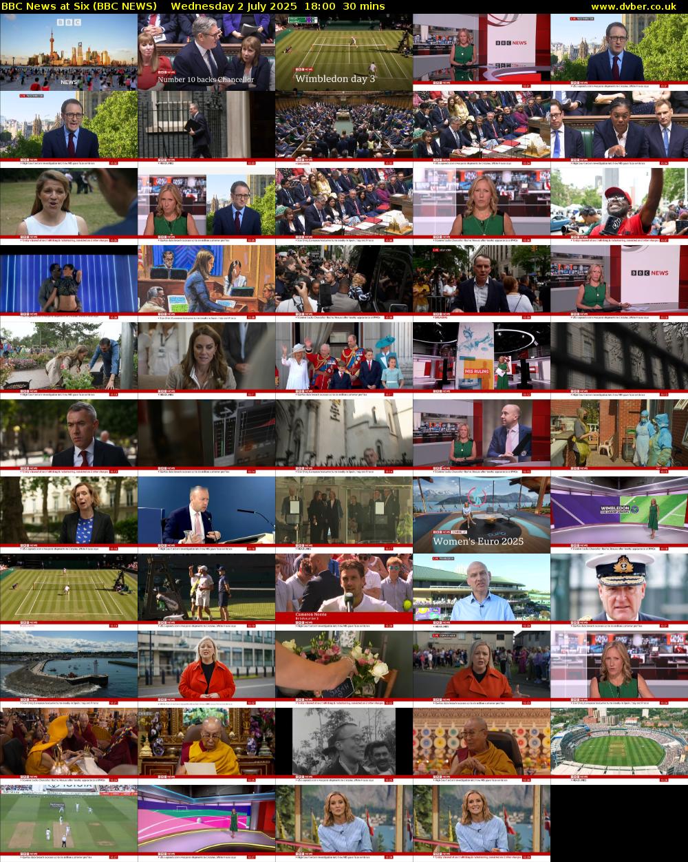 BBC News at Six (BBC NEWS) Wednesday 2 July 2025 18:00 - 18:30