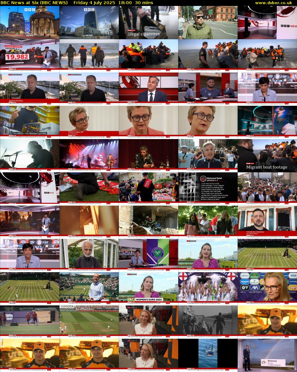 BBC News at Six (BBC NEWS) Friday 4 July 2025 18:00 - 18:30