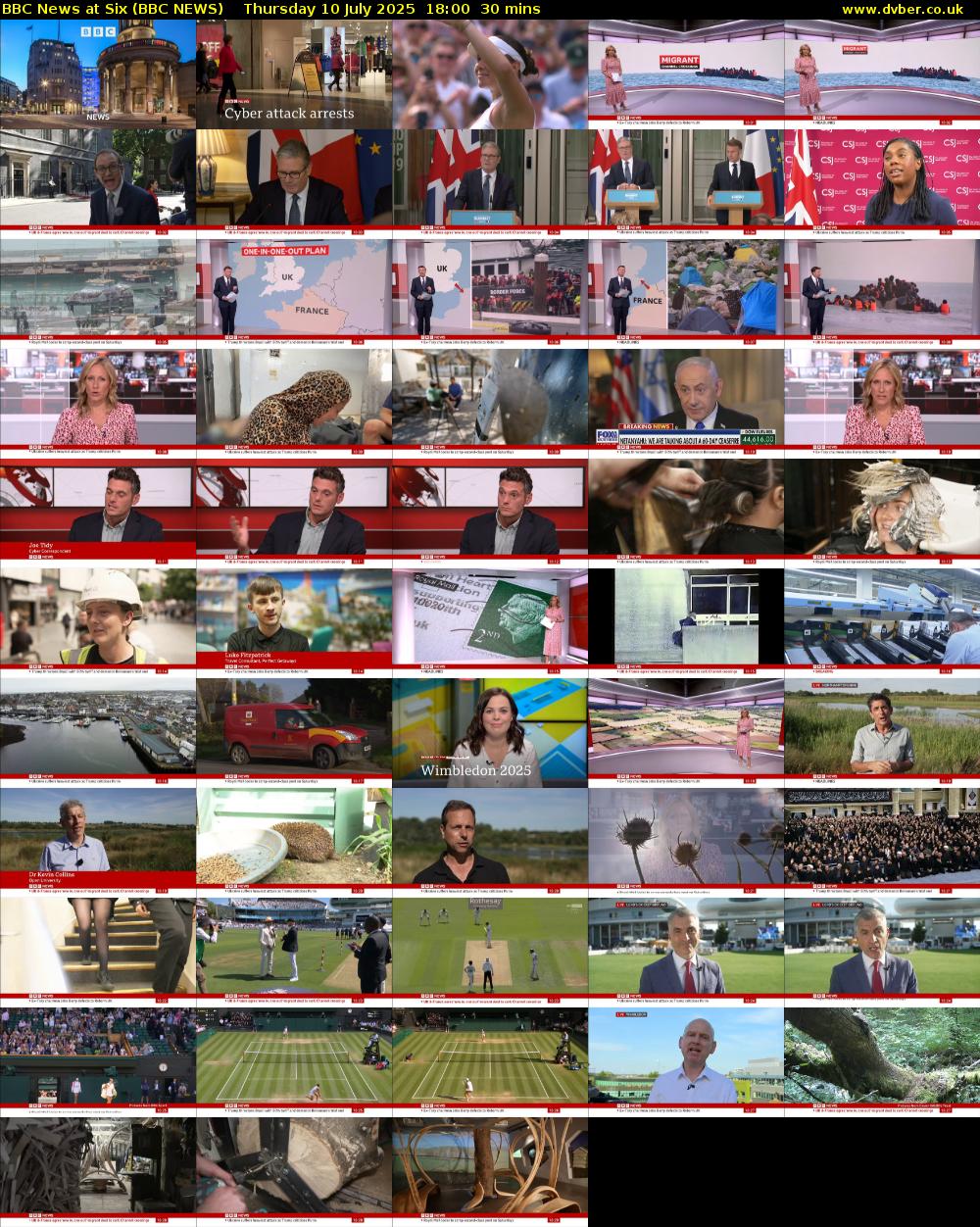 BBC News at Six (BBC NEWS) Thursday 10 July 2025 18:00 - 18:30