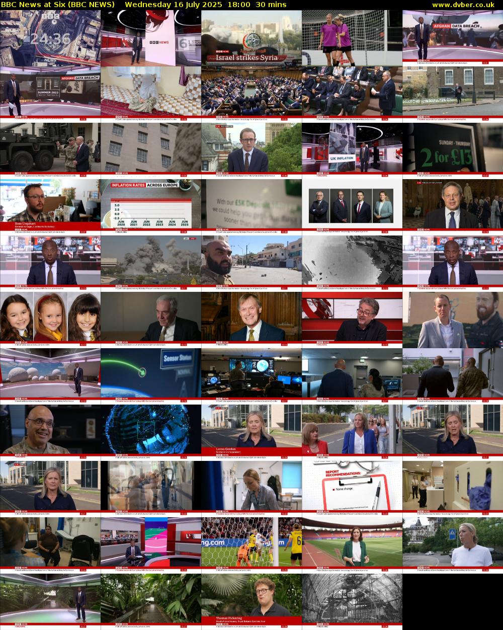 BBC News at Six (BBC NEWS) Wednesday 16 July 2025 18:00 - 18:30