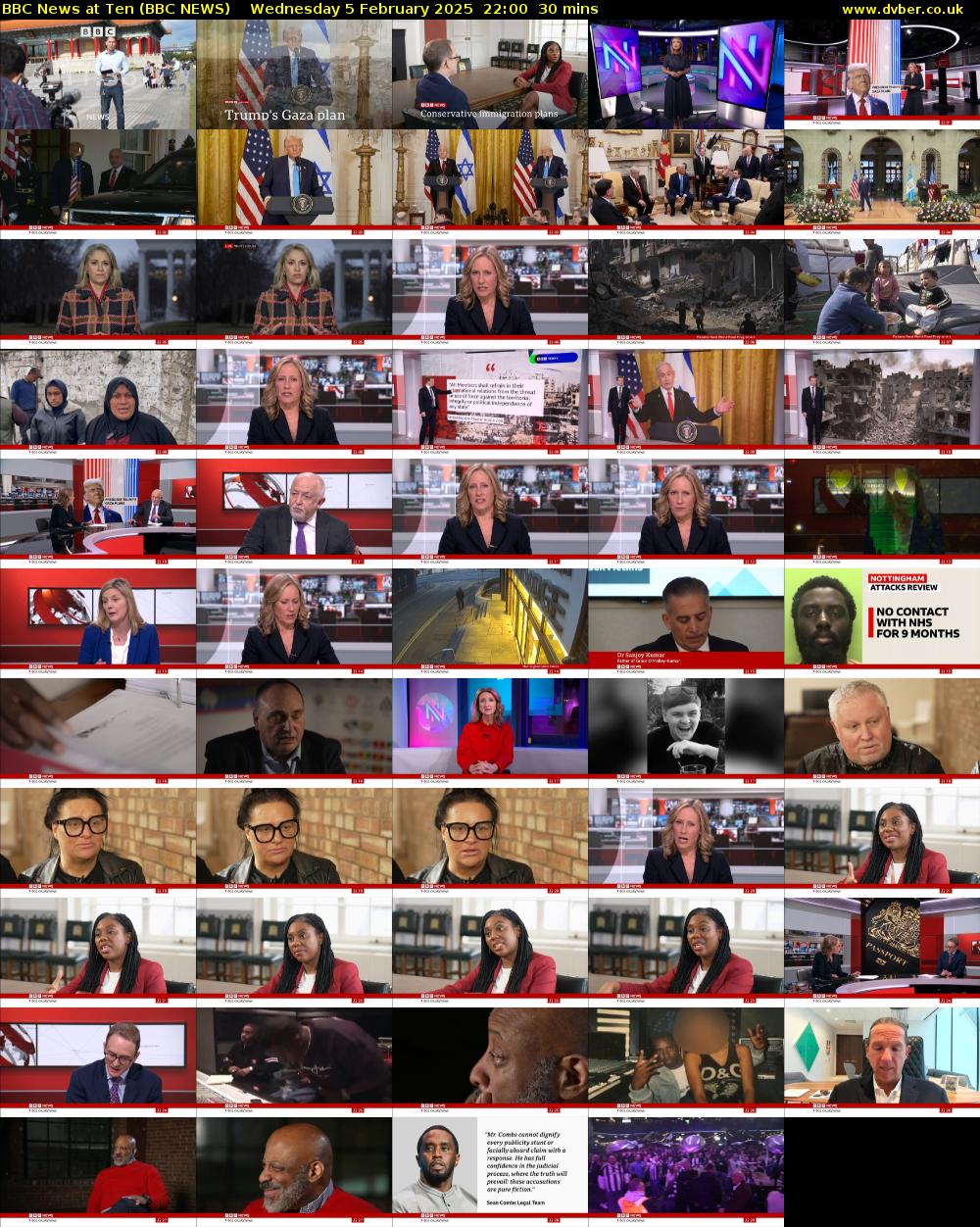 BBC News at Ten (BBC NEWS) Wednesday 5 February 2025 22:00 - 22:30