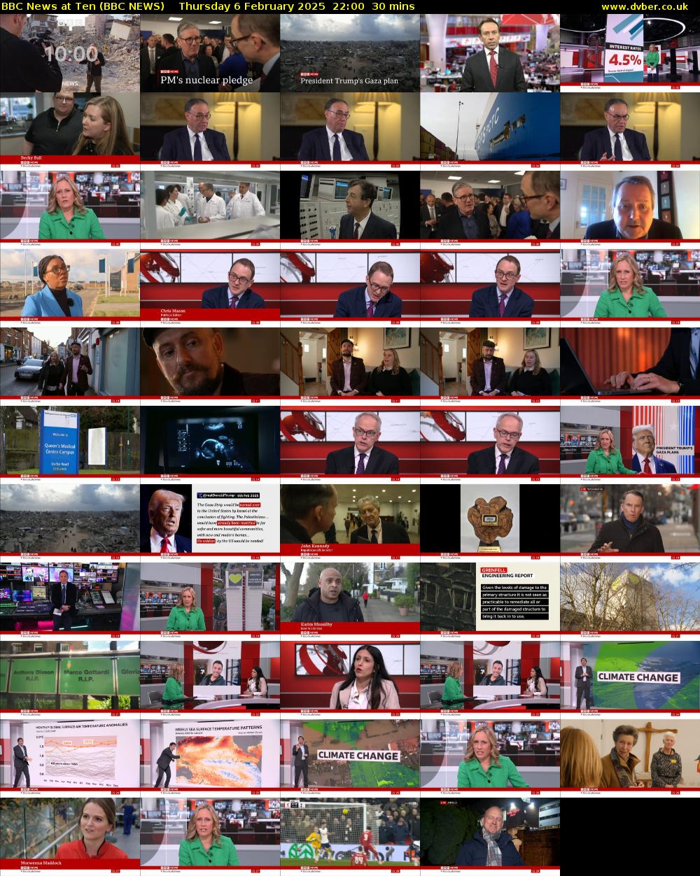 BBC News at Ten (BBC NEWS) Thursday 6 February 2025 22:00 - 22:30