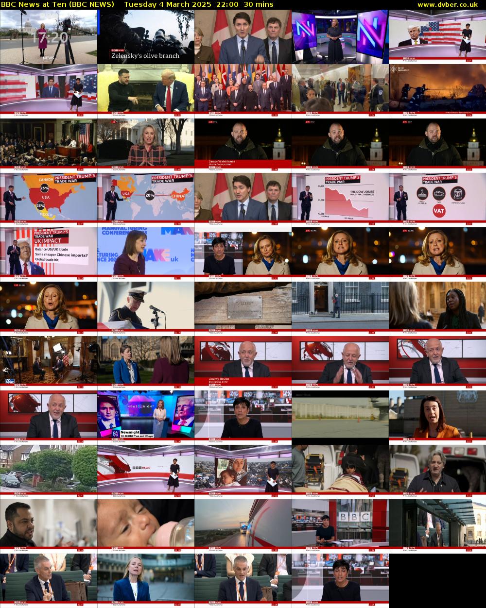 BBC News at Ten (BBC NEWS) Tuesday 4 March 2025 22:00 - 22:30