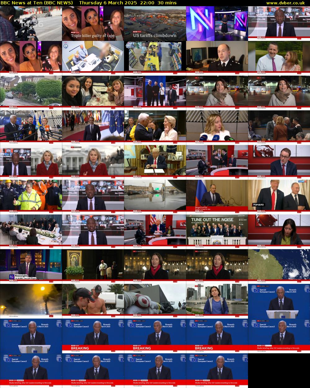 BBC News at Ten (BBC NEWS) Thursday 6 March 2025 22:00 - 22:30