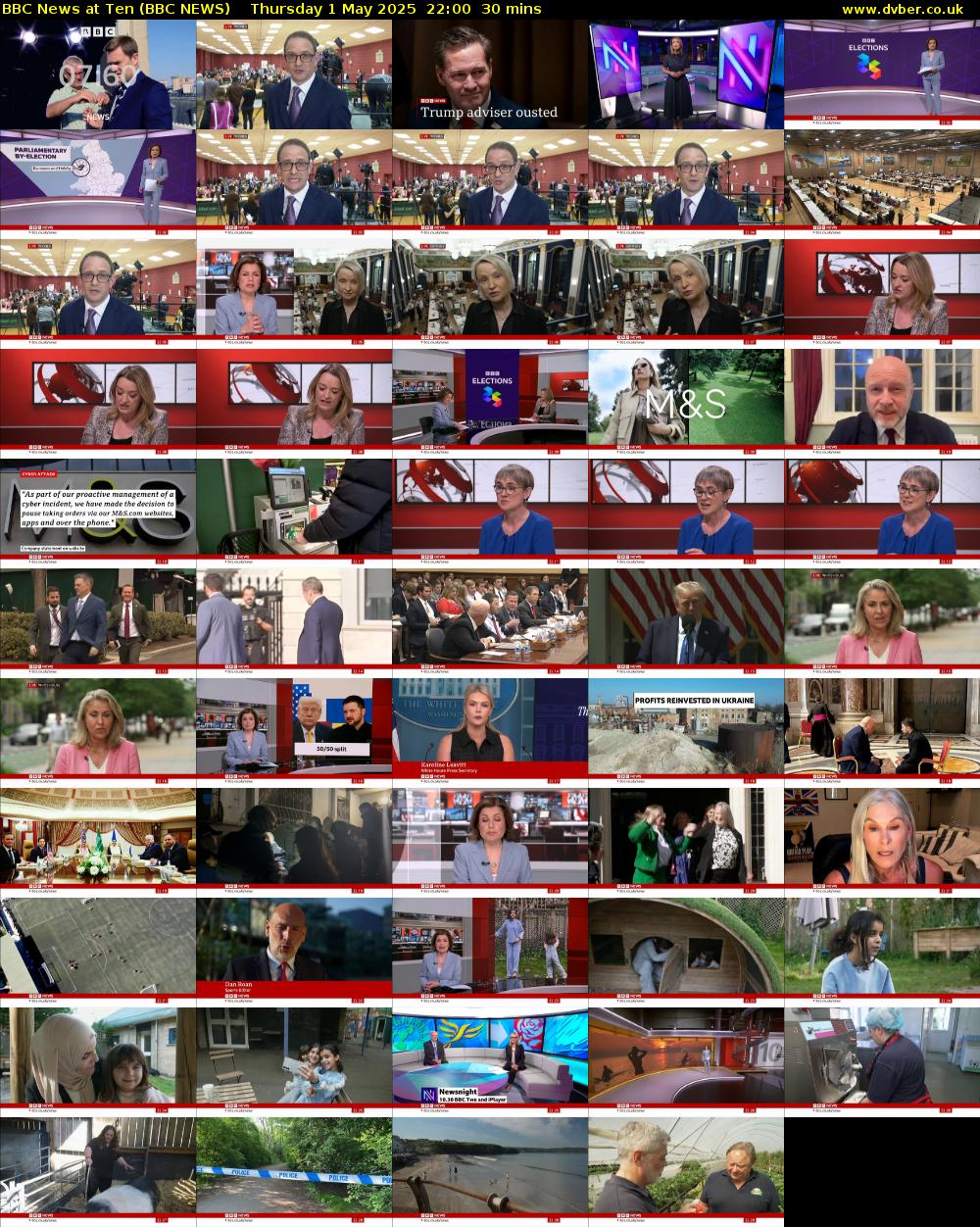 BBC News at Ten (BBC NEWS) Thursday 1 May 2025 22:00 - 22:30