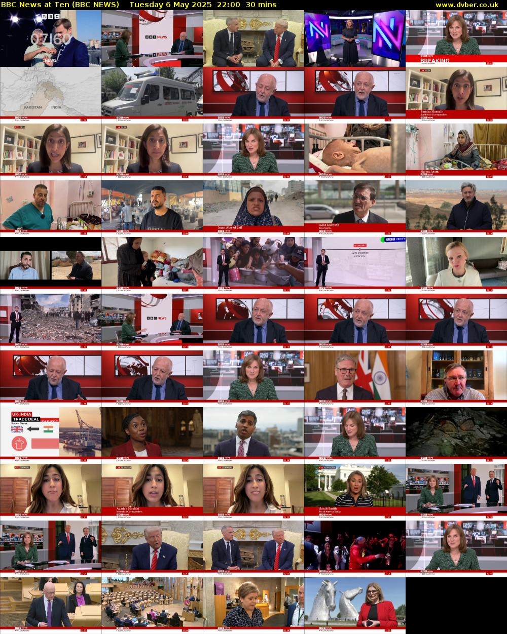 BBC News at Ten (BBC NEWS) Tuesday 6 May 2025 22:00 - 22:30