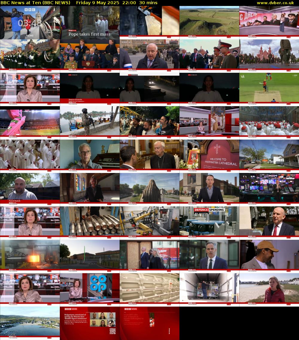 BBC News at Ten (BBC NEWS) Friday 9 May 2025 22:00 - 22:30