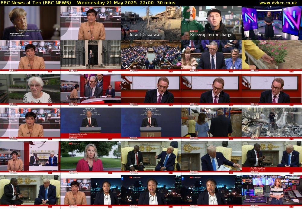 BBC News at Ten (BBC NEWS) Wednesday 21 May 2025 22:00 - 22:30