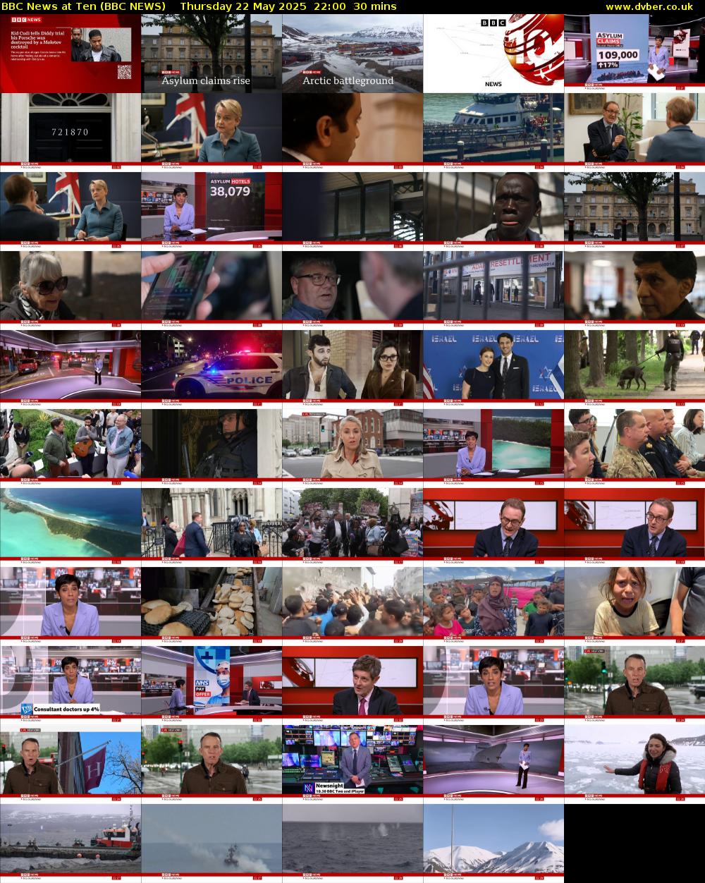 BBC News at Ten (BBC NEWS) Thursday 22 May 2025 22:00 - 22:30