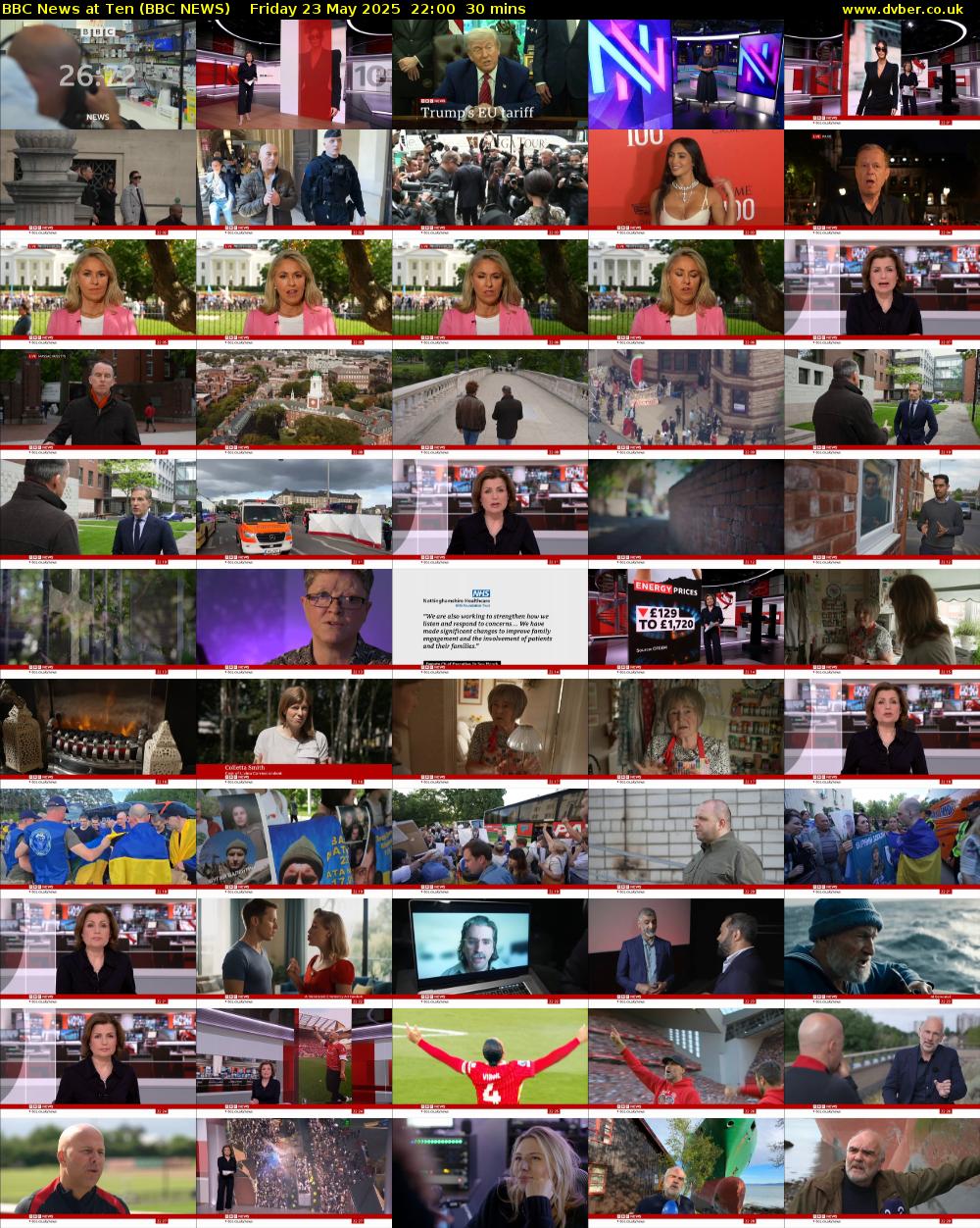 BBC News at Ten (BBC NEWS) Friday 23 May 2025 22:00 - 22:30