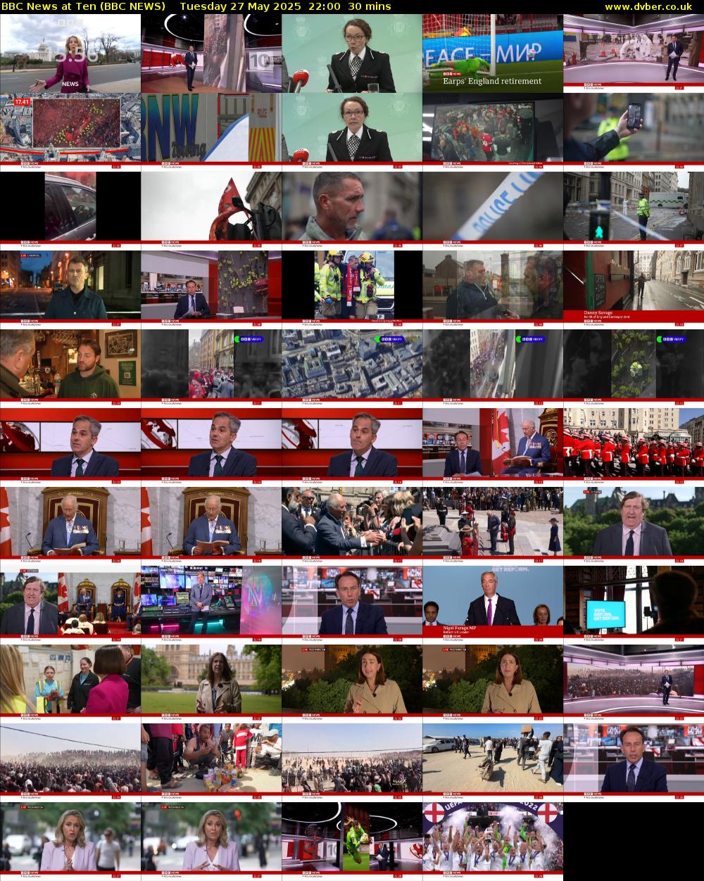 BBC News at Ten (BBC NEWS) Tuesday 27 May 2025 22:00 - 22:30