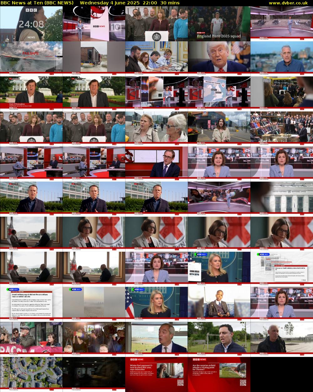 BBC News at Ten (BBC NEWS) Wednesday 4 June 2025 22:00 - 22:30