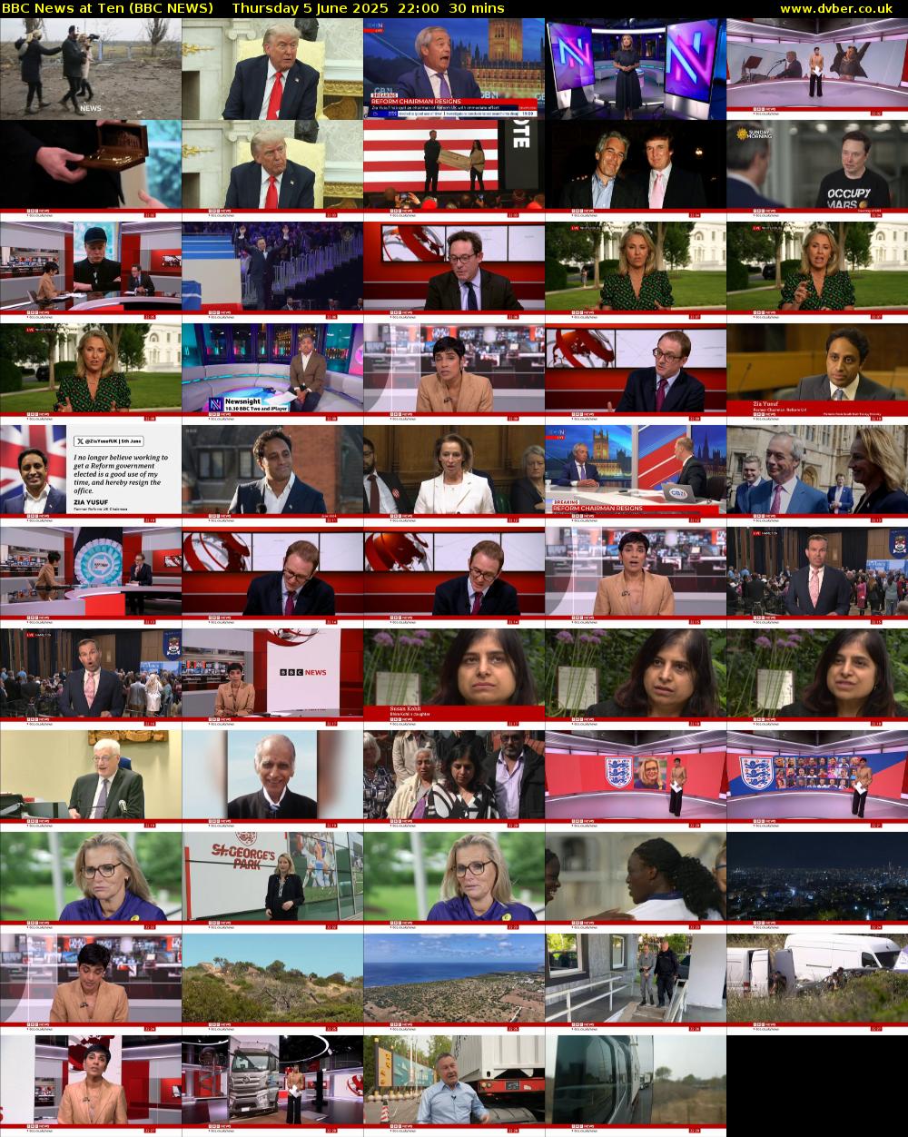 BBC News at Ten (BBC NEWS) Thursday 5 June 2025 22:00 - 22:30